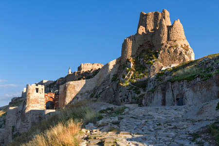 Ancient castle of Van in Turkey, known also as Tushba Castle, built by the Urartians.の写真素材