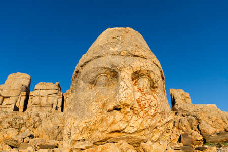 Nemrut Mountain with the statues built in the 1st century BC by Commagene Kingdom, in Adiyaman,...