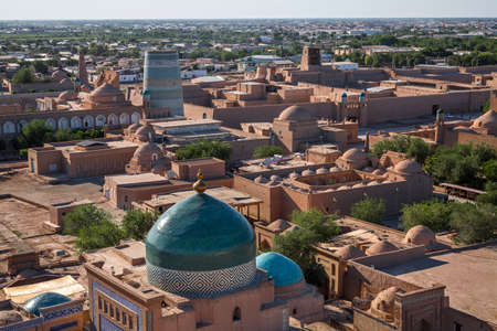 Ancient city Khiva in the Khorezm region in Uzbekistanの写真素材