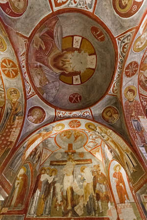 Historical cave church known as Apple Church, Cappadocia, Turkeyのeditorial素材