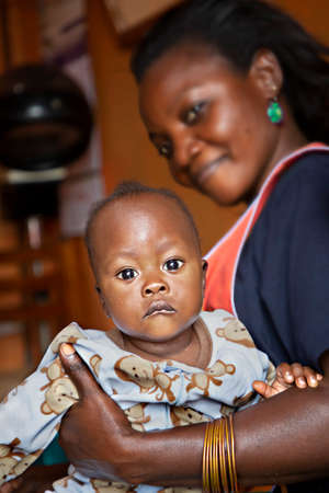 Mother and her baby in Kampala, Ugandaのeditorial素材