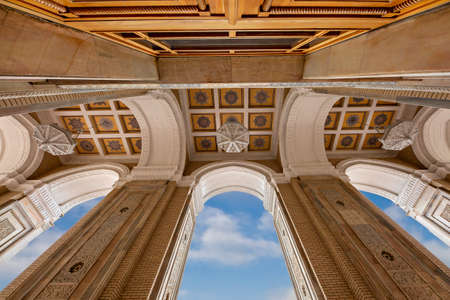 Architectural details of the Navoi Theater which is national opera house in Tashkent, Uzbekistanのeditorial素材