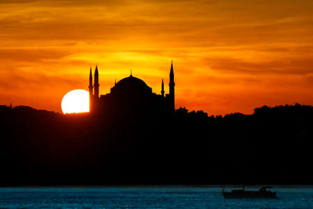 Hagia Sophia at the sunset, Istanbul, Turkeyのeditorial素材