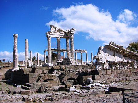Turkey,Pergama,Acropolis-temple of Trayan