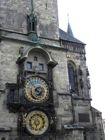 Medieval clock which brings hundreds of tourists every hour.
