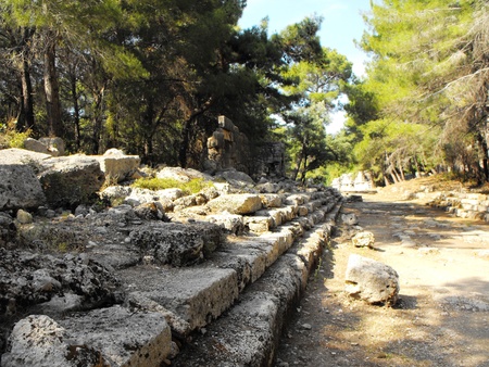 Remains of Greek Roman period in ancient town Phaselis 