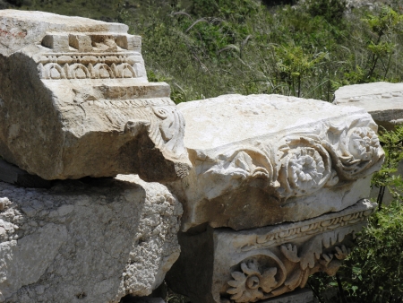 Parts of friezes served to decorate public buildings の写真素材