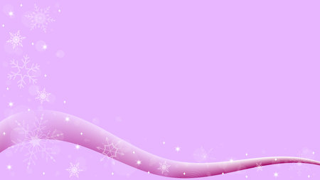 Pink Background Wallpaper Decoration With Sparkling Snowflakes Stars And Wavy Lines In The Winter Of Christmas Seasonalのイラスト素材