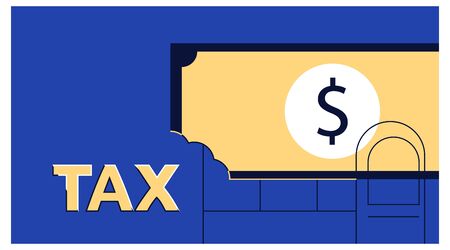 simple illustration of tax. money vector with rip. bank interest / tax design.のイラスト素材