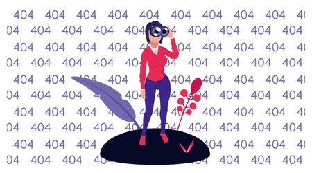 landing page template number 404. with a feminine theme, women telescope number 404.