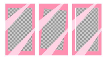 social communication media story design templates. Multiple banner options for product sales promotions. set a frame for the background. vectorのイラスト素材