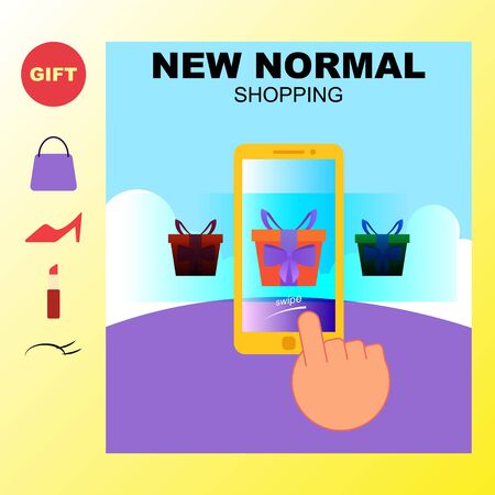 the concept of online shopping. display e-commerce smartphone users. practice of digital transactions. vectorのイラスト素材