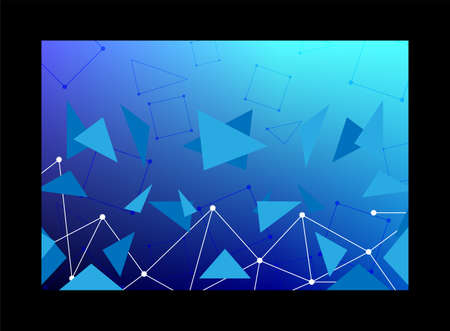 Blue Abstract technological innovation with connected line and dots. futuristic - flyers - banners -...