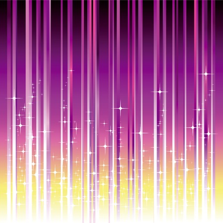 Sparkling stars on purple magenta stripe backgroundのイラスト素材