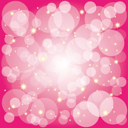 Sparkling stars bubbles on magenta backgroundのイラスト素材