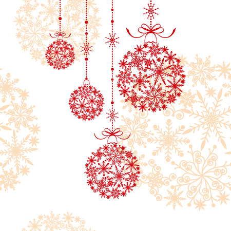 Abstract christmas ornament on seamless pattern backgroundのイラスト素材