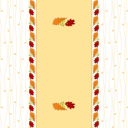 Abstract autumn leaf seamless pattern greeting cardのイラスト素材