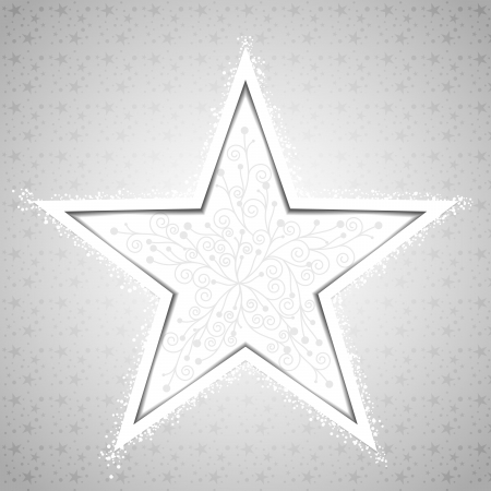 Abstract Christmas Star Snowflake Greeting Cardのイラスト素材