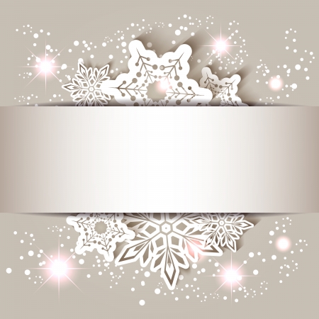 Sparkling Christmas Star Snowflake Greeting Cardのイラスト素材
