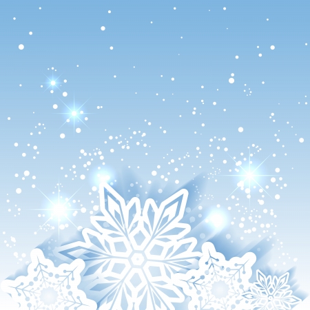 Sparkling Christmas Star Snowflake Greeting Cardのイラスト素材