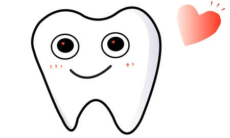 The illustration of a lovely tooth 