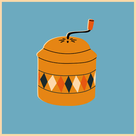 Hand drawn Music box vector poster or iconのイラスト素材