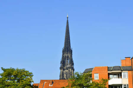 St. Nikolay's Lutheran church in Hamburgの写真素材