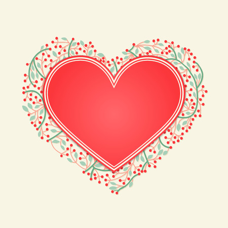 Valentines day greeting card with hand-drawn floral textureのイラスト素材