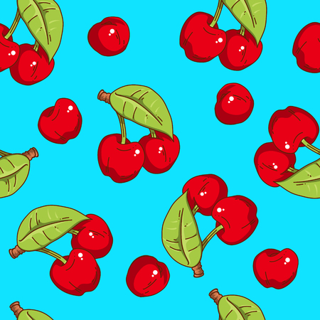 Seamless pattern with cherryのイラスト素材