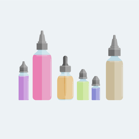 Set of vape e-liquidsのイラスト素材
