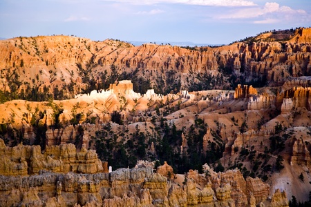 beautiful landscape in Bryce Canyon with magnificent Stone formation like Amphitheater, temples, figures in afternoon lightの写真素材