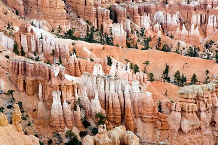 Unique and colorful hoodoo rock formations in the Bryce Canyon National Park, Utah amphitheatreの写真素材