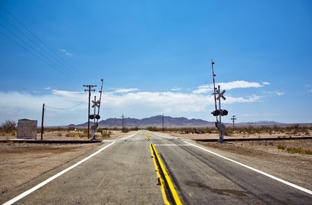 railway crossing on Route 95 near village Vidal
