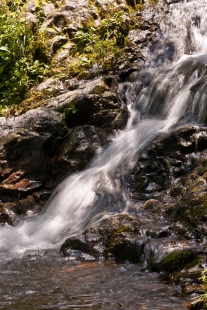 beautiful natural waterfall in National Parkの写真素材