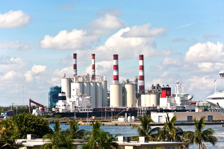 power plant in Fort Lauderdale, USAの写真素材