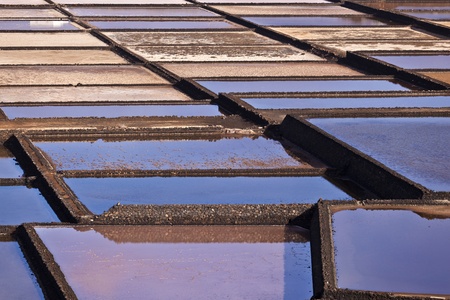 Salt refinery, Saline from Janubio, Lanzarote, Spainの写真素材