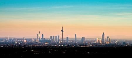 skyline view of Frankfurtの写真素材
