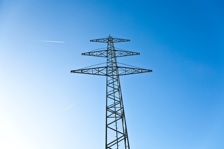 electricity tower for energy in beautiful landscape