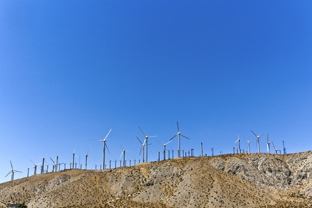 big wind turbines in Americaの写真素材