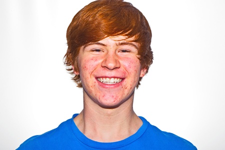 portrait of a cute young boyの写真素材