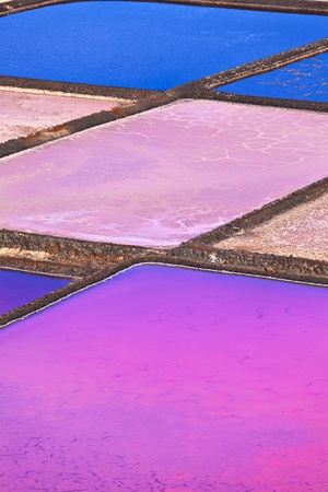 Salt refinery, Saline from Janubio, Lanzarote, Spainの写真素材