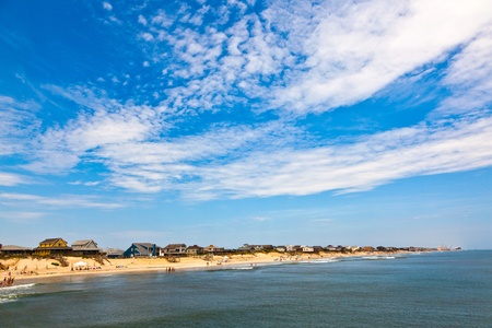 beautiful beach at the outer banks in americaの写真素材