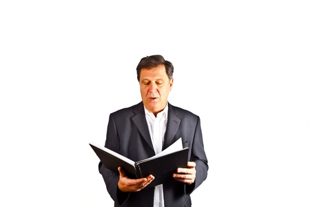business man holding a speech