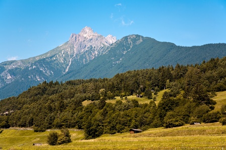 beautiful landscape in the tirolean Alps, good smelling grass and wonderful mountains