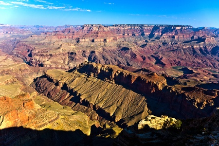 Grand canyon at sunset with river Coloradoの写真素材