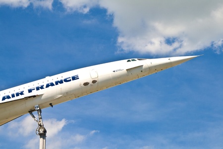 SINSHEIM, GERMANY - MAY 05: supersonic aircraft Concorde in the museum in Sinsheim  on May 05, 2008 in Sinsheim, Germany.のeditorial素材