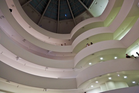NEW YORK, USA - JULY 17: inside the famous Guggenheim museum with the winding construction in the afternoon on 17. Juli 2010, New York, USAのeditorial素材
