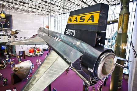 WASHINGTON DC - JULY 14: National Air and Space museum in Washington holds the largest collection of historic aircraft and spacecraft in the world. Open for public at July 14,2010, Washington, USA.のeditorial素材
