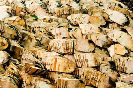 glazing bricks in different colors to cover a temple roof, Bangkokの写真素材