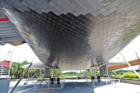 ORLANDO, USA - JULY 25: The original space shuttle Explorer standing at Kennedy Space Center open...